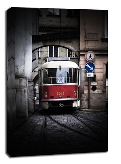 Praga, Tramwaj I - obraz na płótnie 40x50 cm Galeria Plakatu
