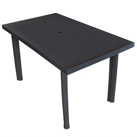 Praktyczny stół ogrodowy Imelda 2X - antracytowy 72x126x76 Elior