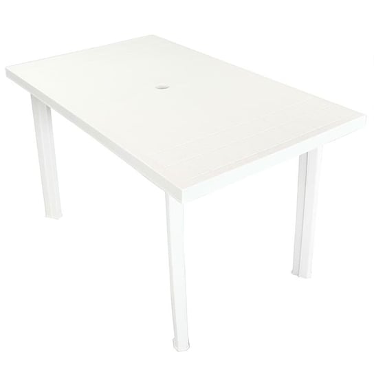 Praktyczny stół ogrodowy Imelda 2X - biały 72x126x76 Elior