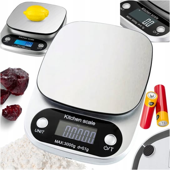 Precyzyjna Waga Kuchenna 3000g I 0,1g Wyświetlacz LCD Jubilerska Baterie Inna marka