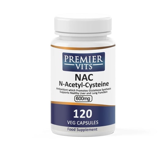 Premier Vits, suplement diety NAC (N-acetylo-cysteina), 120 kapsułek Premier Vits
