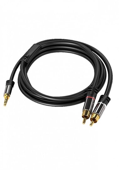 PremiumCord kabel miniJack 2x RCA Chinch 5m AUX GOLD Inna marka