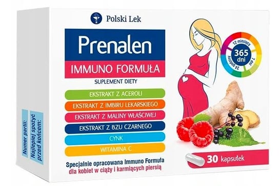 Prenalen Immuno Formuła, odporność w ciąży, 30 kaps. Polski Lek S.A.