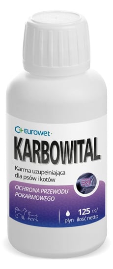 Preparat chroniący układ pokarmowy dla psów i kotów EUROWET Karbowital, 125 ml EUROWET