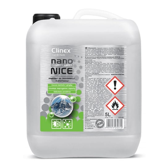 Preparat do dezynfekcji klimatyzacji i wentylacji CLINEX Nano Protect Silver Nice CL77345, 5 l Clinex