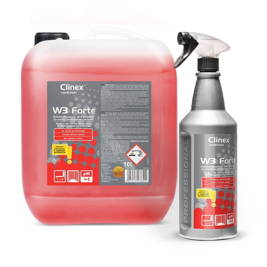Preparat do mycia sanitariatów i łazienek CLINEX W3 Forte CL77634, 1 l Clinex