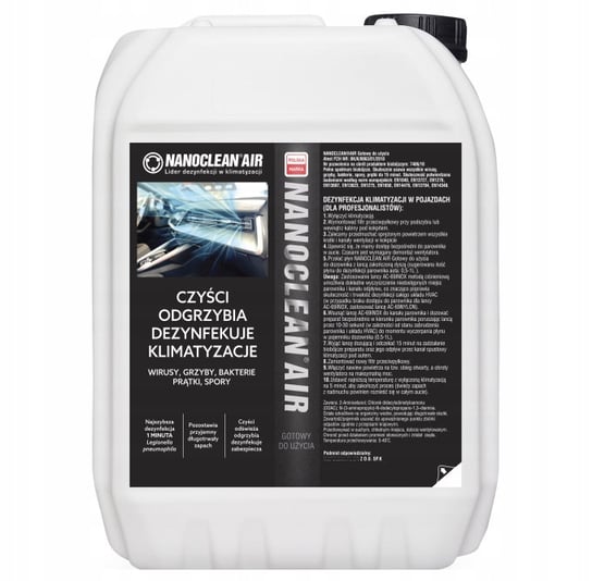 Preparat do odgrzybiania dezynfekcji klimatyzacji NANOCLEAN 5L lawendowy NANOCLEAN AC8