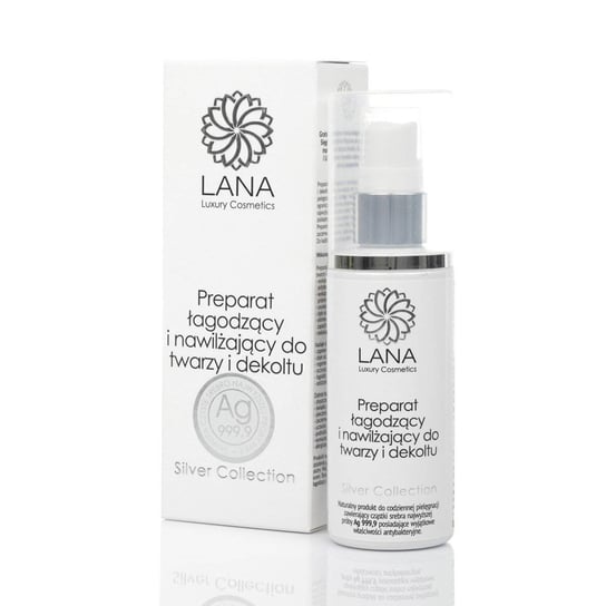 Preparat łagodzący i nawilżający do twarzy i dekoltu Ag 999,9 100 ml Lana Luxury Cosmetics Lana Luxury Cosmetics