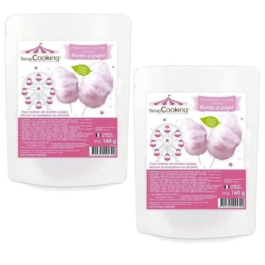 Preparat z waty cukrowej różowy - ScrapCooking - 320g - Naturalny aromat - Barwnik E120 Inna marka