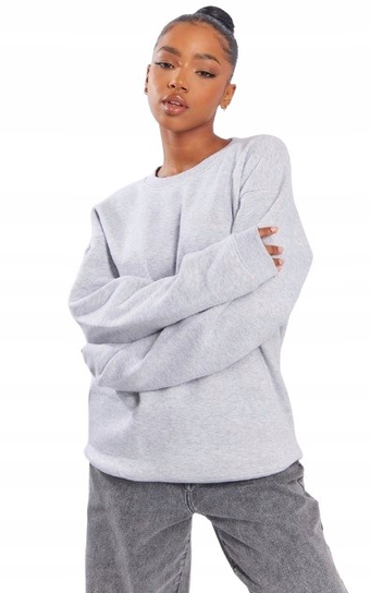 PRETTYLITTLETHING BLUZA DAMSKA SZARA BASIC L 1VAA Prettylittlething