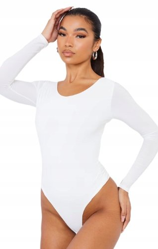 PRETTYLITTLETHING DAMSKIE BODY BIAŁE BASIC 42 1VAA Prettylittlething