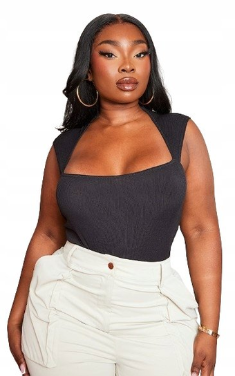 PRETTYLITTLETHING PLUS SIZE BODY PRĄŻKOWANE 44 EJP Prettylittlething