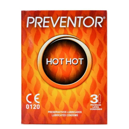 Preventor, Hot Hot, Prezerwatywy rozgrzewające wysokiej jakości, 3 szt. Preventor