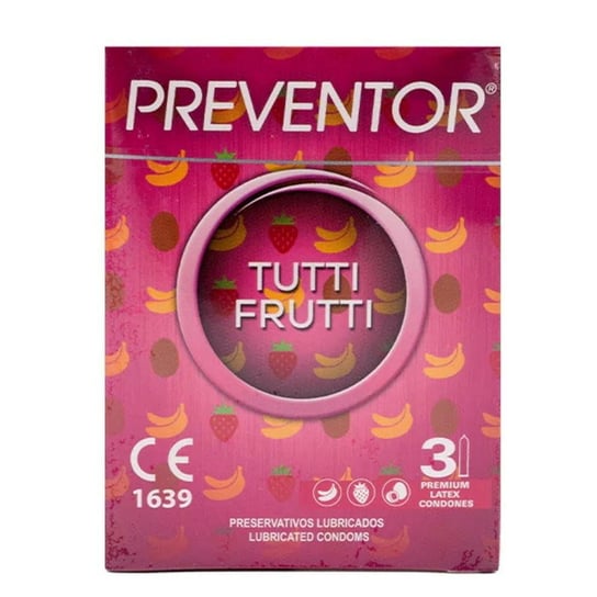 Preventor, Tutti Frutti, Prezerwatywy owocowe, 3 szt. Preventor