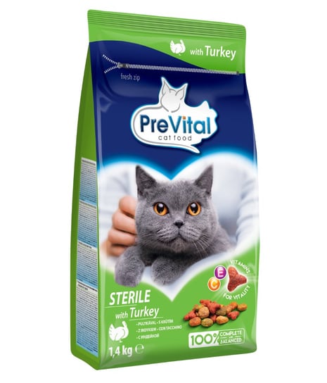 Prevital Dla Kotów Adult Sterile Z Indykiem 1,4Kg Prevital