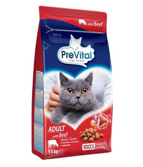 Prevital Dla Kotów Adult Z Wołowiną 1,4Kg Prevital
