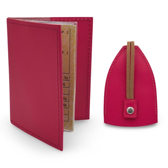 Prezent dla Kobiet - Zestaw Etui na Klucze+Etui na Dowód-Skóra Naturalna Parker Quality