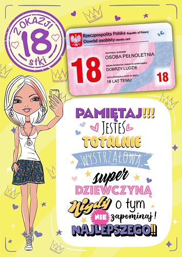 Prezent na 18 urodziny Kartka z humorem Party21 Stamp