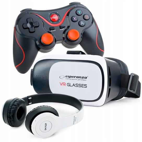 PREZENT NA GWIAZDKĘ GOGLE VR 360+GAMEPAD BT + SŁUCHAWKI - POD CHOINKĘ Inny producent