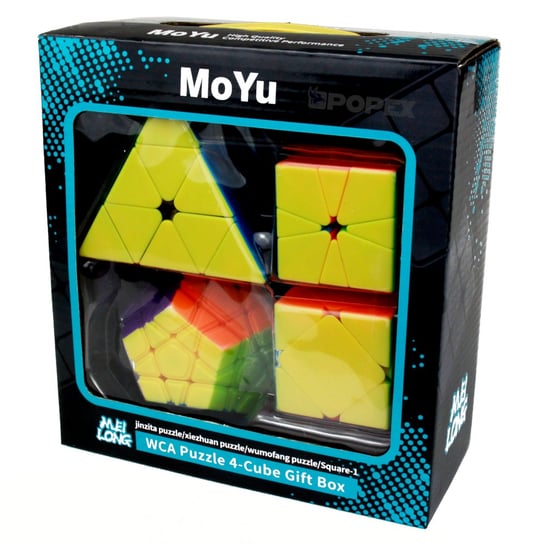 Prezentowy ZESTAW Kostek Logicznych MoYu Meilong Pyraminx, Megaminx 3x3, Skewb, Square MoYu