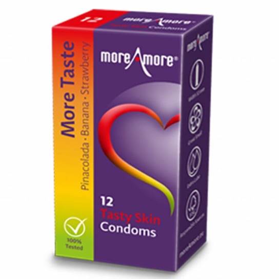 Prezerwatywy Smakowe - Moreamore Condom Tasty Skin 12 Szt Moreamore