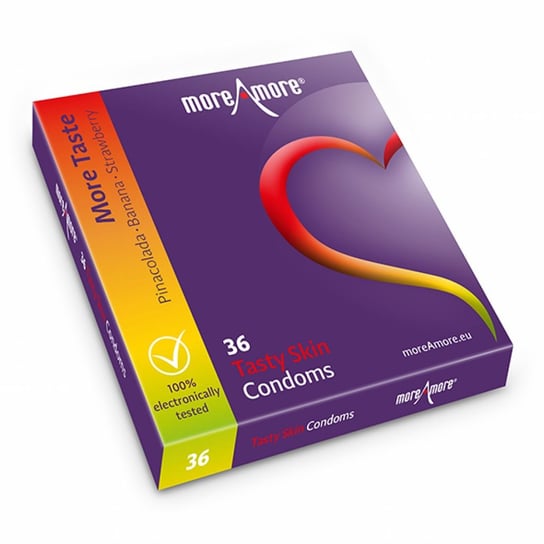 Prezerwatywy Smakowe - Moreamore Condom Tasty Skin 36 Szt Moreamore