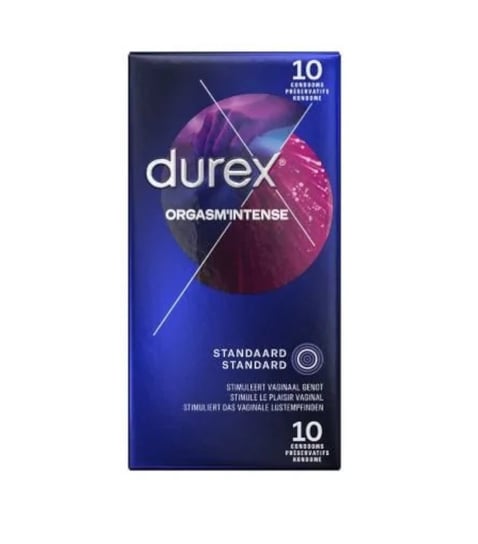 Prezerwatywy Stymulujące - Durex Orgasm Intense Condoms, Wyrób medyczny, 10 Szt Durex