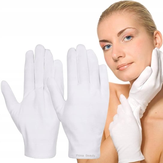 Prima Beauty, Bawełniane rękawiczki kosmetyczne do zabiegów, rozmiar L PRIMA BEAUTY