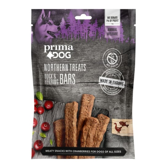 Primadog Northern Treats Batony Bez Zbóż Psa 78% Mięsa Kaczka 80G Inna producent