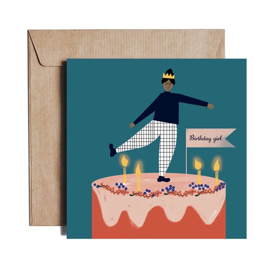 Princess And The Cake - Greeting card by PIESKOT Polish Design PIESKOT