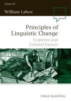 Principles of Linguistic Change Labov William