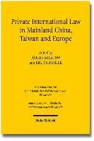 Private International Law in Mainland China, Taiwan and Europe Basedow Jurgen