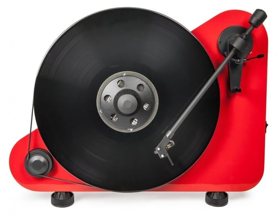 Pro-Ject VTE BT R OM5e Niekonwencjonalny pionowy gramofon z łącznością Bluetooth, czerwony Pro-Ject