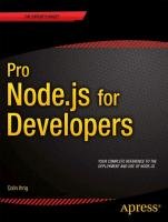 Pro Node.js for Developers Ihrig Colin