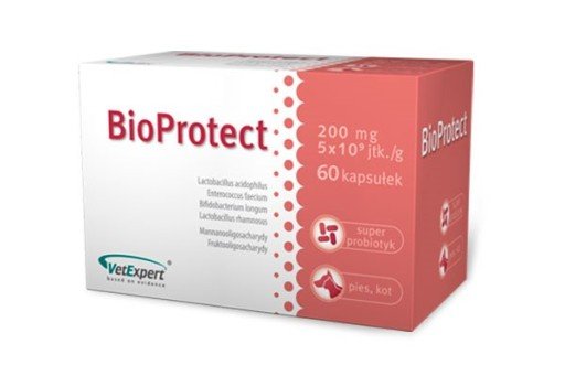 Probiotyk dla psów i kotów VETEXPERT BioProtect, 60 kaps. VETEXPERT