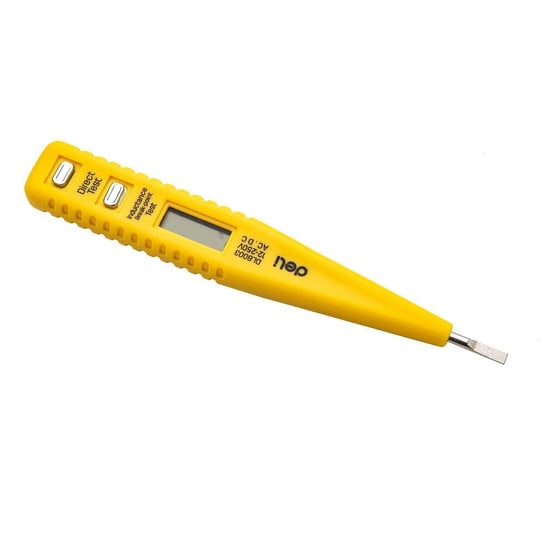 Próbnik napięcia Deli Tools EDL8003, elektroniczny, 12-250V (żółty) Deli Tools