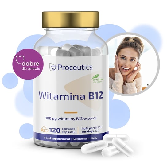 Proceutics, Witamina B12, Suplement Diety, 120 Kaps. Proceutics