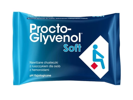 Procto-Glyvenol Soft, nawilżane chusteczki dla osób z hemoroidami, 30 sztuk Recordati