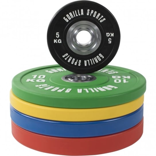 Profejsonalne obciążenia Bumper 51 mm (5-25 kg) - Obciążenie olimpijskie 20kg Gorilla Sports