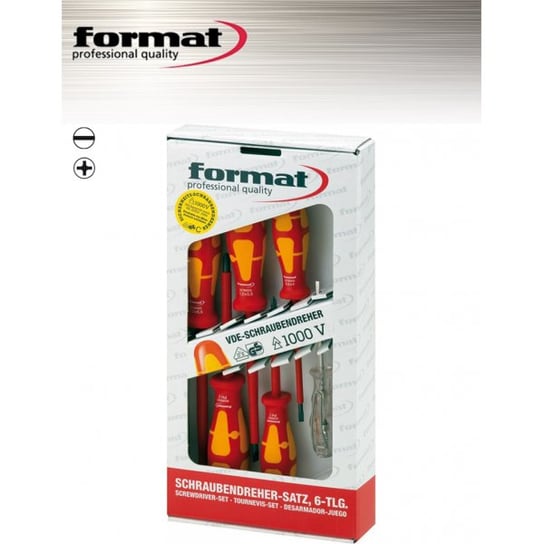 Profesjonalny komplet śrubokrętów FORMAT, 6 szt. Format