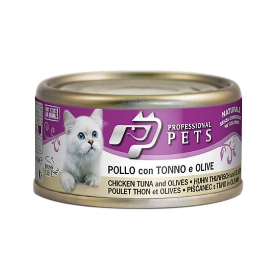 Professional Pets, Karma dla kota o smaku Tuńczyka i oliwki, 70g Disugual