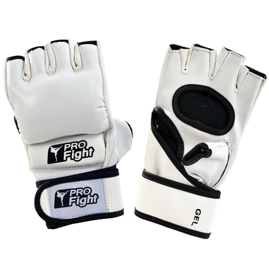 ProFight, Rękawice bokserskie, MMA Gloves PU, biały, rozmiar L PROfight