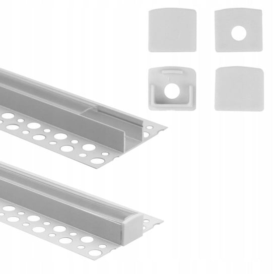 Profil Biały Natynkowy do Taśm LED Wpuszczany do Płyt Karton/Gips 2m Ecolight