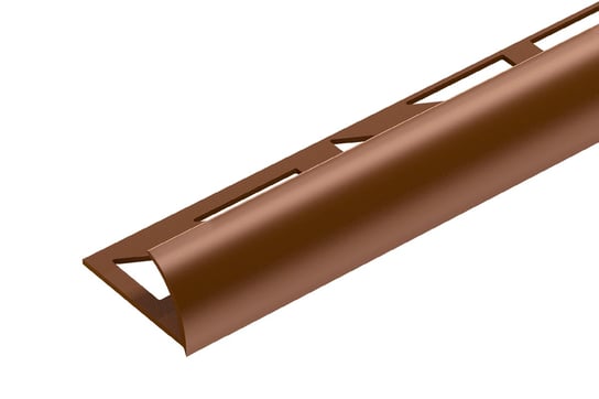 Profil do glazury PVC zewnętrzna 8mm listwa Cezar Brązowy RAL8024 Matowe 2,50m Cezar