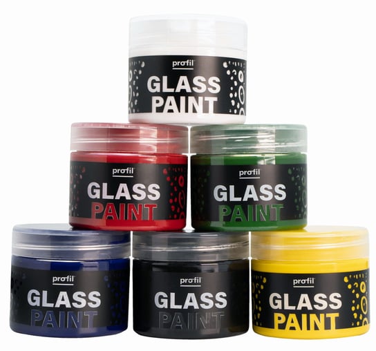 Profil Glass Paint 6X50 Ml - Zestaw Farb Do Szkła I Porcelany - Do Malowania Talerzy, Kubków, Szklanek Profil