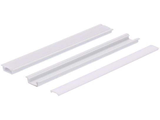 Profil LED PCV Fuga Slim 16x7 o długości 3m w kolorze białym z osłoną mleczną Prescot