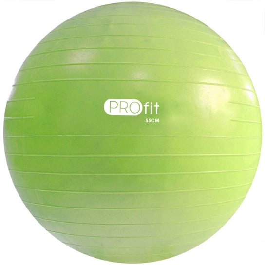 Profit, Piłka gimnastyczna 55 cm zielona z pompką, DK 2102 Profit