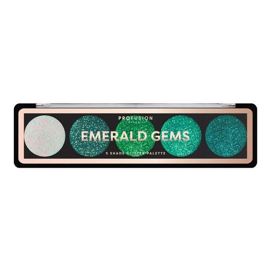 Profusion, Emerald Gems Eyeshadow, Paleta 5 cieni do powiek Profusion
