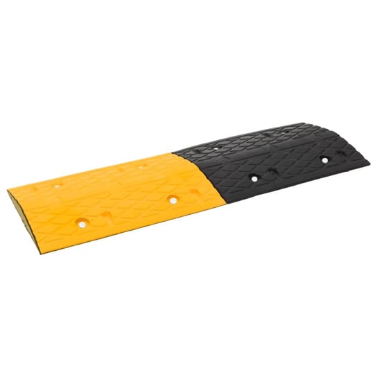 Próg zwalniający, żółto-czarny, 97x32,5x4 cm, gumowy vidaXL
