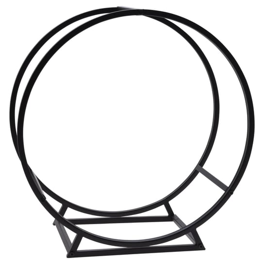 ProGarden Stojak na drewno, okrągły, 50x25x51,5 cm, czarny ProGarden